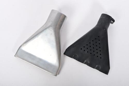 EXHAUST FLUTES: Two metal motorbike exhaust flutes, the alloy for car the other for motorbikes