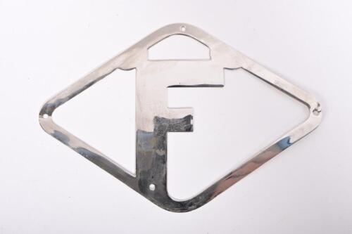INTERNATIONAL PLATE: An French international letter plate, chrome on brass, 13 x 19cm