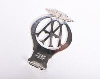 AUTOMOBILE ASSOCIATION: An Automobile Association London car badge, chrome with individual membership number '335764', 9.5cm diameter - 2