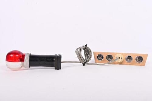TOGGLE SWITCH PANEL: A&nbsp;new old stock toggle switch control panel with warning light by BARNACLE