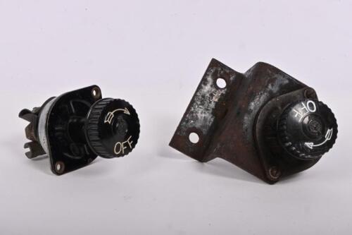 TWO-WAY SWITCH: Two LUCAS vintage two-way switches, one with bracket. One new old stock