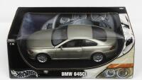 BMW: A NOS 1:18 scale Hot Wheels BMW 645Ci Platinum Metallic die-cast model