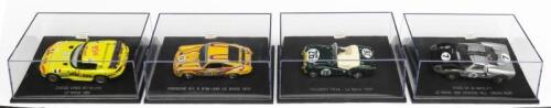 LE MANS: 4 NOS 1:43 scale Universal Hobbies Le Mans Racing Cars:- Dodge Viper; Triumph TR3A; Porsche 911 and Ford GT40 Mk II die-cast models
