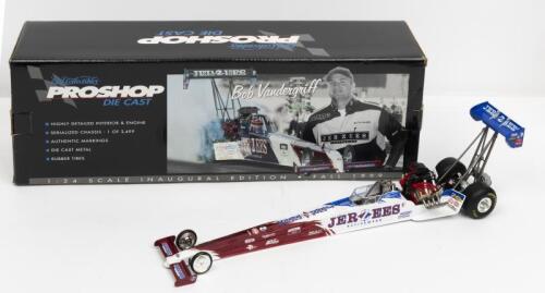 TOP FUEL DRAGSTER: A NOS 1:24 scale Ertl Collectables 1999 Top Fuel Dragster; Bob Vandergriff "Jerzees" die-cast model
