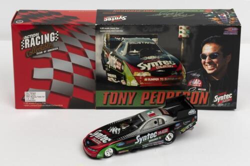 MUSTANG: A NOS 1:32 scale Action Collectables 1999 Mustang Funny Car; Tony Pedregon "Castrol Syntec" die-cast model