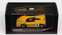 McLAREN: A NOS 1:43 scale Minichamps McLaren M8A #4 1968 CanAm Bruce McLaren die-cast model