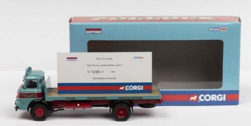 LEYLAND: A NOS 1:50 scale Corgi Leyland (LAD) Platform Lorry "Pollock" with Certificate of Authenticity die-cast model