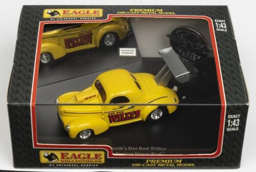 WILLYS: A NOS 1:43 scale Eagle Collectibles Steve Castelli's Willys Hot Rod "World's Fastest Street Rod" die-cast model
