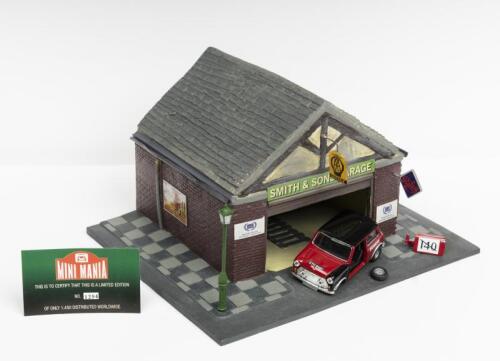 CORGI: A NOS 1:36 scale Corgi "Mini Mania" Limited Edition Diorama includes die-cast Mini Cooper Restoration Model and Resin Workshop with numbered Certificate of Authenticity