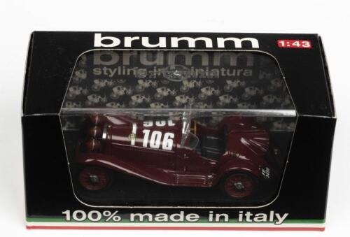 ALFA ROMEO: A NOS 1:43 scale Brumm Alfa Romeo 2300 #106 1932 Mille Miglia - Borzacchini/Bignami die-cast model