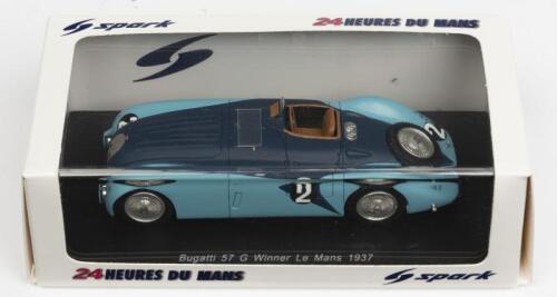 BUGATTI: A NOS 1:43 scale model Spark Bugatti 57 G #2 J-P Wimille & R Benoist 1937 Le Mans Winner