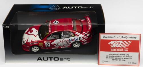 HOLDEN: A NOS 1:18 scale Autoart Holden VT Commodore #2 J. Bright 2000 "Holden Racing Team" with numbered certificate die-cast model