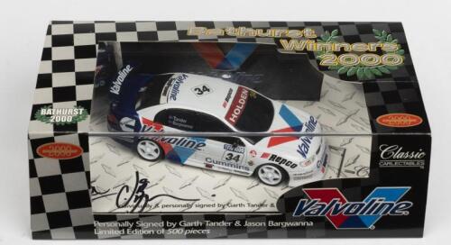 HOLDEN: A NOS 1:43 scale Classic Carlectables Holden Commodore #34 G. Tander/J. Bargwanna 2000 BATHURST WINNERS "Valvoline" personally signed numbered limited edition 243/500 die-cast model