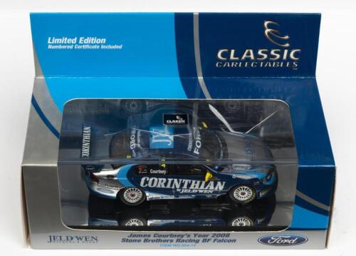 FORD: A NOS 1:43 scale Classic Carlectables Ford BF Falcon #4 James Courtney 2008 "Corinthian" die-cast model