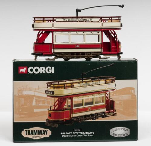 CORGI: A NOS Corgi Belfast City Tramways Double Deck Open Top Tram die-cast model