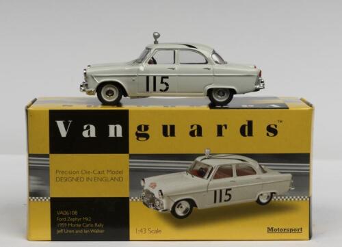 FORD: A NOS 1:43 scale Vanguards Ford Zephyr Mk. II 1959 Monte Carlo Rally #115 Uren/Walker die-cast model with numbered certificate