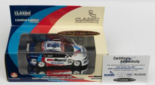 HOLDEN: A NOS 1:43 scale Classic Carlectables Holden VY Commodore #34 Garth Tander 2004 "Valvoline" with numbered Certificate of Authenticity die-cast model