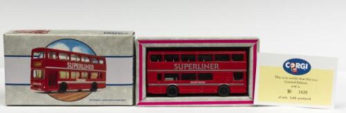 CORGI: A NOS Corgi Metrobus Northern Superliner Double Deck Bus die-cast model