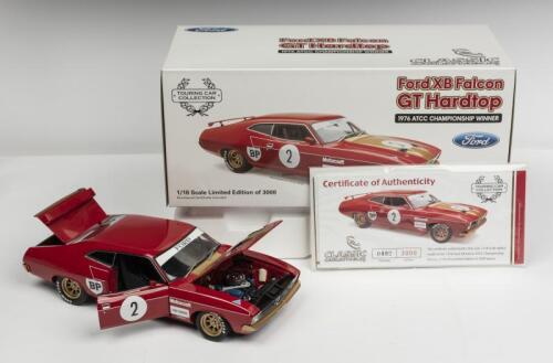 FORD: A NOS 1:18 scale Classic Carlectables Ford XB Falcon GT Hardtop 1976 ATCC Championship Winner #2 Allan Moffat Racing die-cast model with numbered certificate