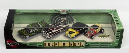 HOT WHEELS: A NOS Hot Wheels "Rock 'N' Road" 4 vehicle set die-cast models