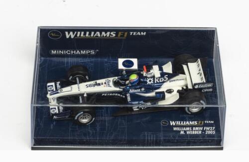FORMULA 1: A NOS 1:43 scale Minichamps Formula 1 Williams BMW FW27 2005 Mark Webber die-cast model