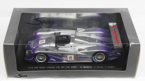 AUDI: A NOS 1:18 scale Spark Model Audi R8 2004 Le Mans Team Veloqx #8 McNish/Biela/Kaffer
