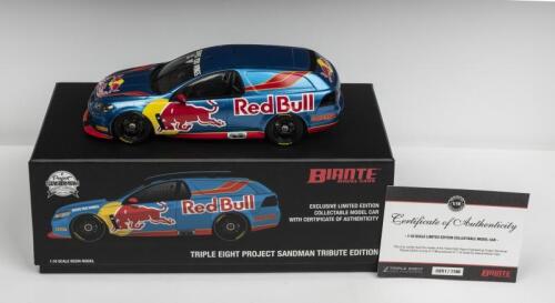 HOLDEN: A NOS 1:18 scale Biante Holden Triple Eight Race Engineering Project Sandman Tribute Edition model with numbered Certificate of Authenticity