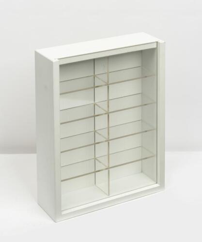 DISPLAY CASE: A Wooden Display Case with Acrylic shelves & Acrylic upwards sliding cover to hold ten 1:64 scale cars