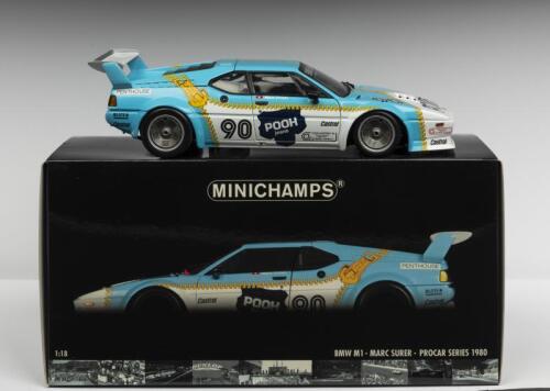 BMW: A NOS 1:18 scale Minichamps BMW M1 1980 Procar Series #90 "Pooh" Marc Surer die-cast model