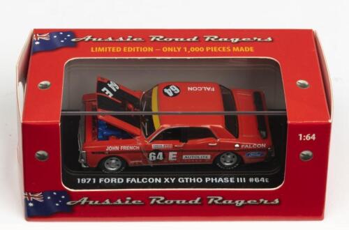 FORD: A NOS 1:64 scale Aussie Road Ragers Ford XY Falcon GT-HO 1971 Bathurst 5th place John French #64E die cast model