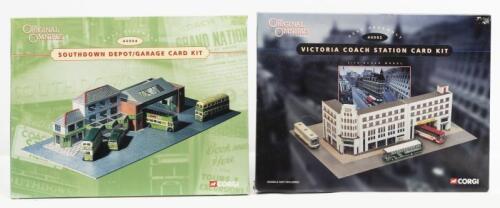 CORGI: NOS 1:76 scale Corgi Victoria Coach Station Card Kit & Southdown Depot/Garage Card Kit Qty 2