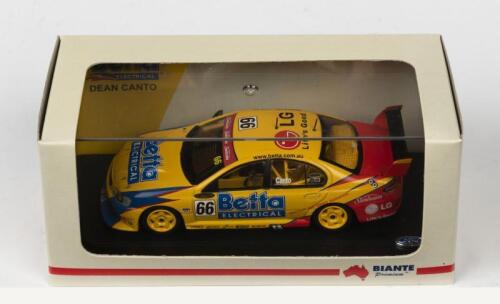 FORD: A NOS 1:43 scale Biante Ford BA Falcon Supercar 2003 Dean Canto #66 "Betta Electrical" die-cast model with numbered Certificate of Authenticity