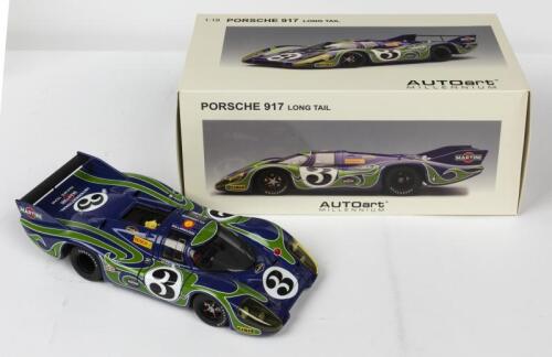 PORSCHE: A NOS 1:18 scale Autoart Porsche 917 Long Tail #3 Larrousse/Kauhsen 1970 Le Mans die-cast model