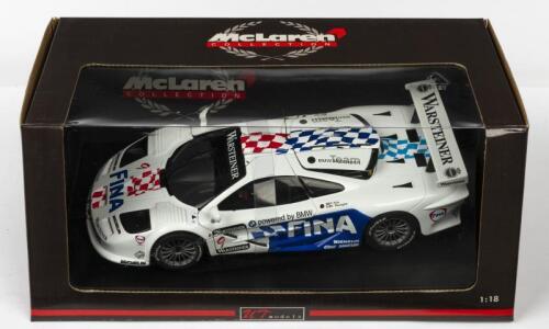 McLAREN: A NOS 1:18 scale UT Models McLaren F1 GTR 1997 #9 Kox/Ravaglia "Fina-Warsteiner"die-cast model