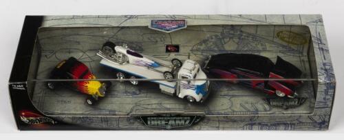 HOT WHEELS: A NOS Hot Wheels 4 vehicle set "Designer Dreamz" comprising Ford 1934 Coupe/Ford 1938 Truck with "Streetliner" and "Big Mutha" die-cast models