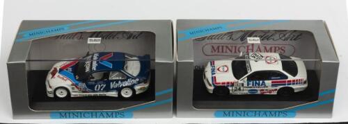 BMW: Two NOS 1:43 scale Minichamps BMW 325i Coupe Gedlich #24 1994 DTM "Fina" & BMW M3 GTR D Quester #07 1996 IMSA "Valvoline" die-cast models