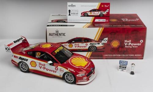 FORD: A NOS BIG 1:12 scale Model Authentic Collectables Ford Mustang GT #17 McLaughlin/Premat 2019 BATHURST WINNERS "Shell V-Power" with rear wing as separate fitment and Certificate of Authenticity 157/451