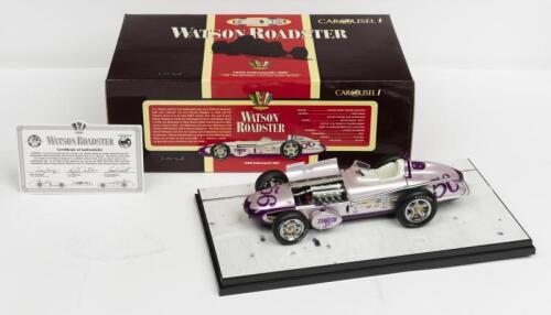 INDY CAR: A NOS 1:18 scale Carousel 1 Watson Roadster Jim Hurtubise #56 1960 Indianapolis 500 die-cast model with Certificate of Authenticity