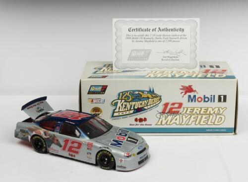 FORD: A NOS 1:18 scale Revell Collection Ford Taurus 1999 Jeremy Mayfield "Mobil 1" Kentucky Derby #12 die-cast model with Certificate of Authenticity