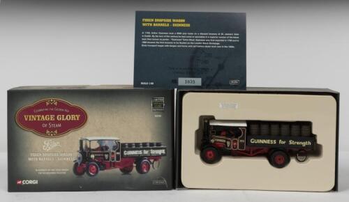 FODEN: A NOS 1:50 scale Corgi Foden Dropside Wagon with Barrels "Guinness" die-cast model with Numbered Certificate