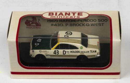 HOLDEN: A NOS 1:64 scale Biante Holden HT Monaro 3rd Place Bathurst 1969 "Holden Dealer Team" Brock/West #43D (Peter Brock's first Bathurst) die cast model