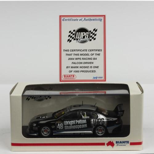 FORD: A NOS 1:43 scale Biante Ford BA Falcon Supercar 2004 Mark Noske #48 "WPS Racing" die-cast model with Certificate of Authenticity numbered 348/1001