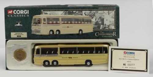 BEDFORD: A NOS Corgi Bedford Val Bus "Wallace Arnold Tours" die-cast model Limited Edition with Numbered Certificate