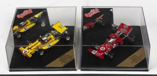 MARCH: Two NOS 1:43 scale Quartzo Formula 1 March 701 Ronnie Peterson #18 1970 French GP & March 711 Niki Lauda #26 1971 Austrian GP die cast models