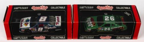FORD: Two NOS 1:43 scale Quartzo Ford Thunderbird's: Jeff Burton "Raybestos" #8 and Brett Bodine "Quaker State"#26 die-cast models
