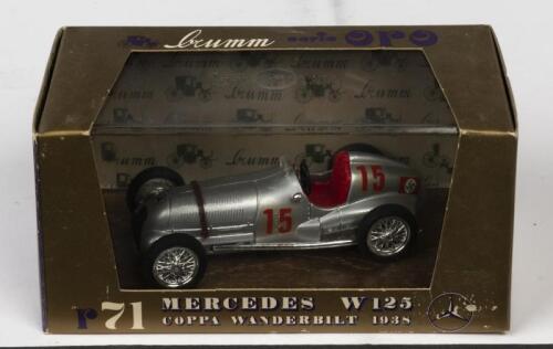 MERCEDES: A NOS 1:43 scale Brumm Mercedes W125 1938 R. Caracciola #15 die-cast model