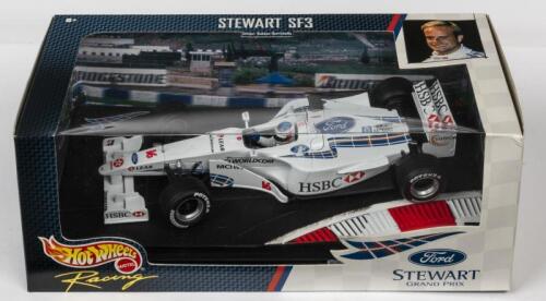 FORMULA 1: A NOS 1:18 scale Hot Wheels Formula 1 Stewart SF3 Rubens Barrichello #16 die-cast model