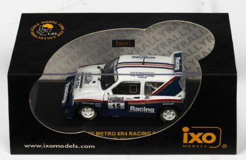MG: A NOS 1:43 scale IXO Models MG Metro 6R4 Mc Rae/Harris 1986 RAC #15 "Racing" die-cast model
