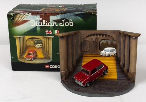 MINI: A NOS 1:36 scale Corgi "The Italian Job" Diorama Set with Mini die-cast model & numbered certificate