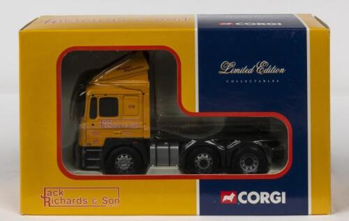 ERF: A NOS 1:50 scale Corgi ERF ECS Tractor Unit "Jack Richards & Son LTD" die-cast model & numbered Certificate